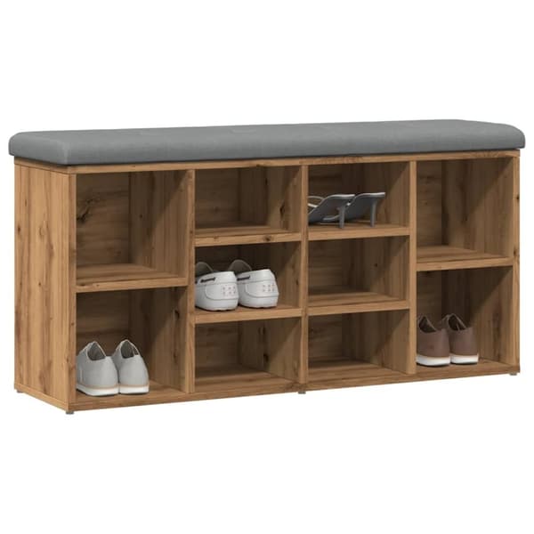 vidaXL kenkäpenkki Artisan Oak 102x32x50 cm Engineered Wood
