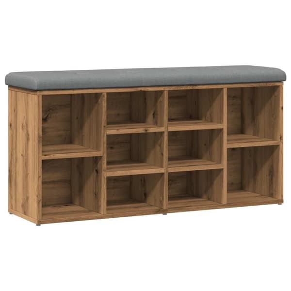 vidaXL kenkäpenkki Artisan Oak 102x32x50 cm Engineered Wood