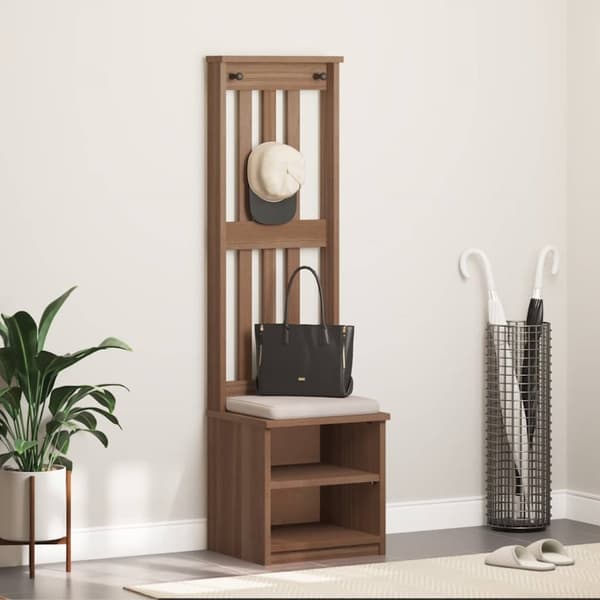vidaXL Hall træ SANDENS 45x40x159,5 cm massivt fyrretræ