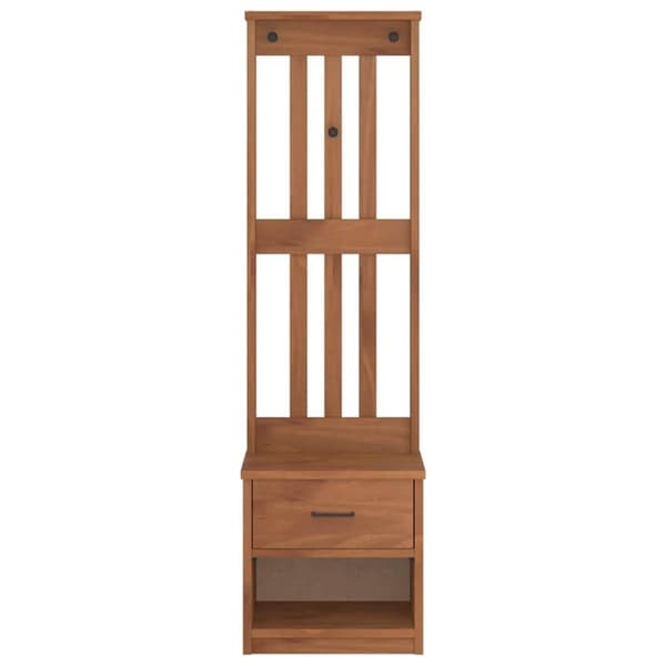 vidaXL Hall træ SANDENS 45x40x159,5 cm massivt fyrretræ