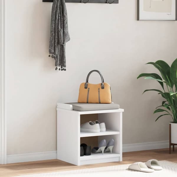 vidaXL Gangbenk SANDNES hvit 45x40x50 cm heltre furu
