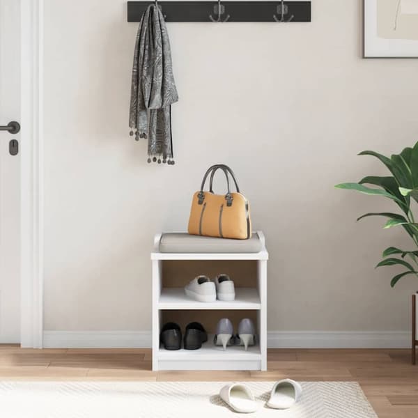 vidaXL Gangbenk SANDNES hvit 45x40x50 cm heltre furu