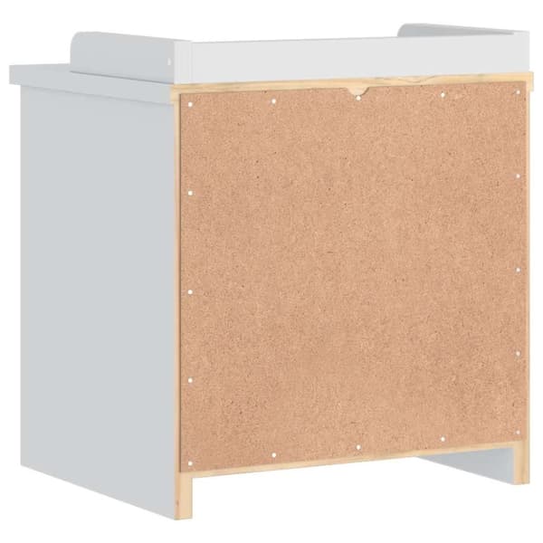 vidaXL Gangbenk SANDNES hvit 45x40x50 cm heltre furu