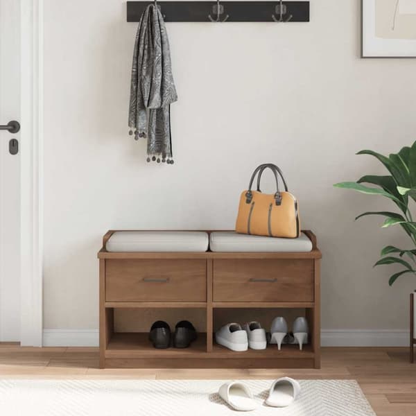 vidaXL Gangbenk SANDNES 87x40x50 cm heltre furu