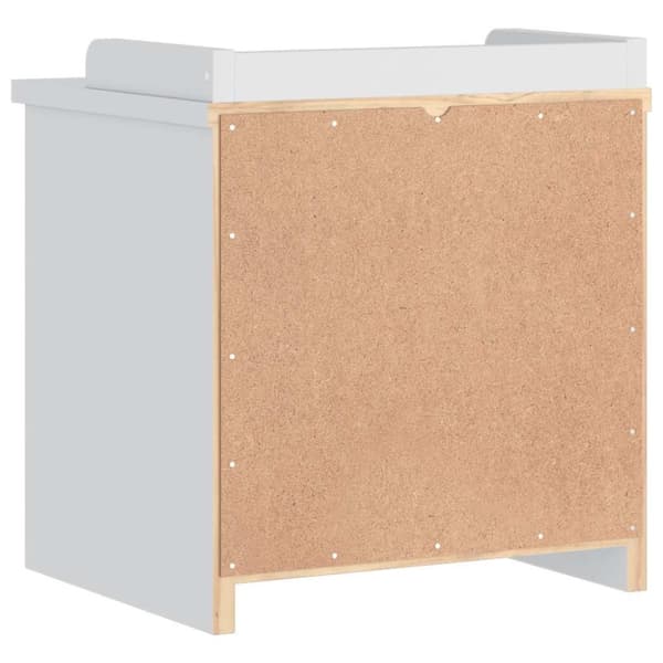 vidaXL Gangbenk SANDNES hvit 45x40x50 cm heltre furu