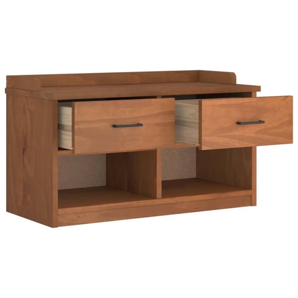 vidaXL Gangbenk SANDNES 87x40x50 cm heltre furu