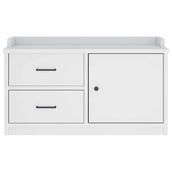 vidaXL Hallbänk SANDNES vit 87x40x50 cm massiv trä furu