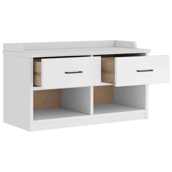 vidaXL Gangbenk SANDNES hvit 87x40x50 cm heltre furu