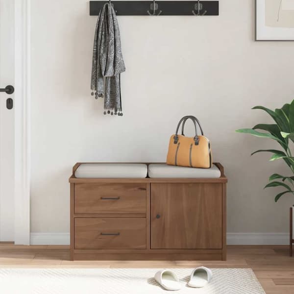 vidaXL Gangbenk SANDNES 87x40x50 cm heltre furu