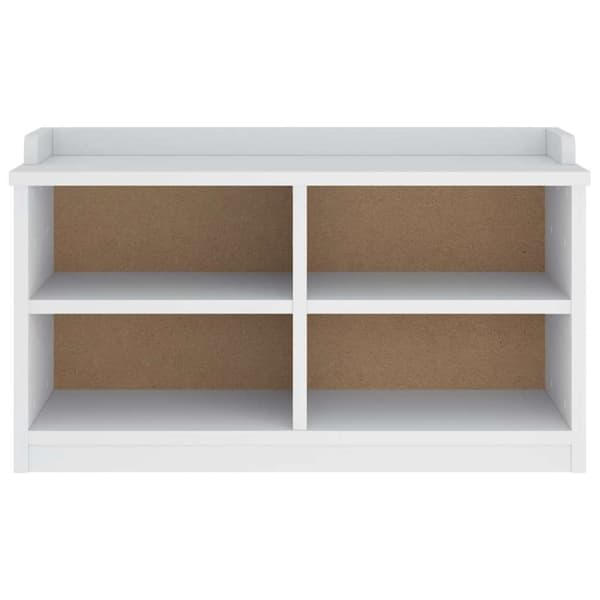 vidaXL Gangbenk SANDNES hvit 87x40x50 cm heltre furu