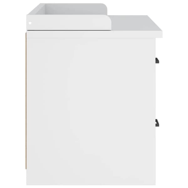 vidaXL entrébænk SANDNES 87x40x50 cm massivt fyrretræ hvid