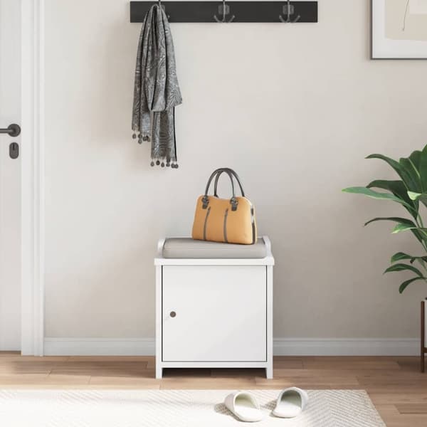 vidaXL Gangbenk SANDNES hvit 45x40x50 cm heltre furu