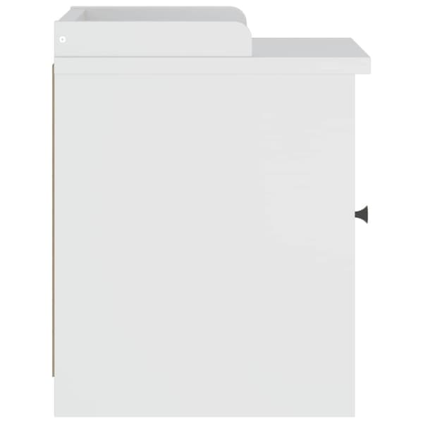 vidaXL Gangbenk SANDNES hvit 45x40x50 cm heltre furu