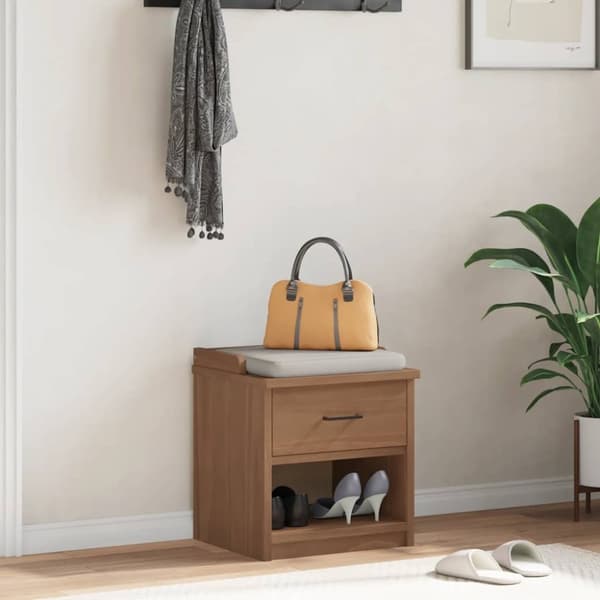 vidaXL Gangbenk SANDNES 45x40x50 cm heltre furu