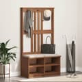 Pikkukuva 4 / 11: vidaXL Hallin puu SANDENS 87x40x159,5 cm täysi mänty