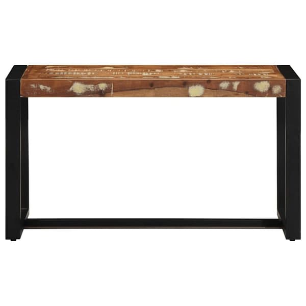 vidaXL Penkki Monivärinen 80x35x45 cm Kierrätetty massiivipuu