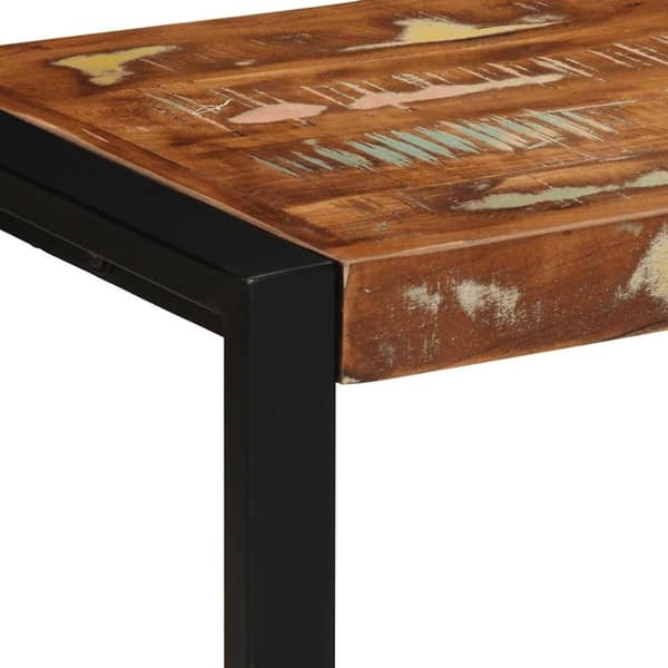 vidaXL Penkki Monivärinen 80x35x45 cm Kierrätetty massiivipuu