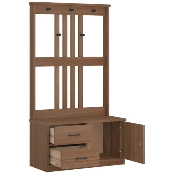 vidaXL Hall træ SANDENS 87x40x159,5 cm massivt fyrretræ