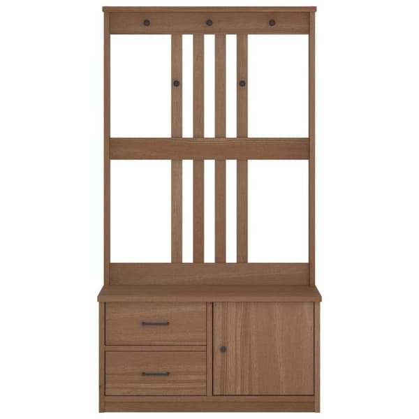 vidaXL Hall træ SANDENS 87x40x159,5 cm massivt fyrretræ