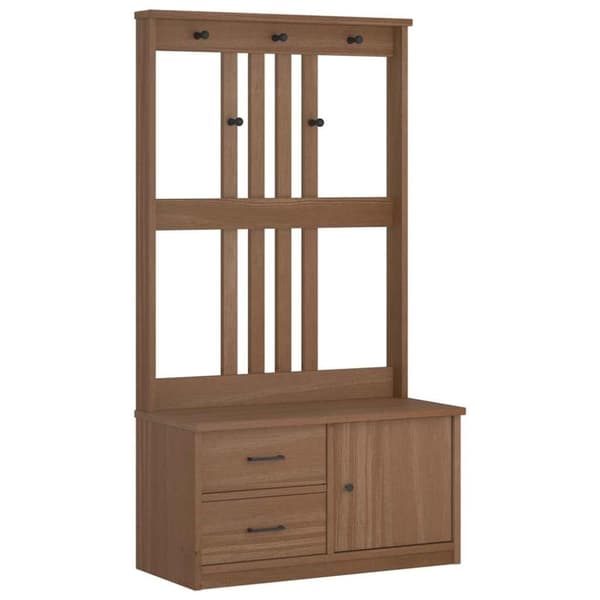vidaXL Hall træ SANDENS 87x40x159,5 cm massivt fyrretræ