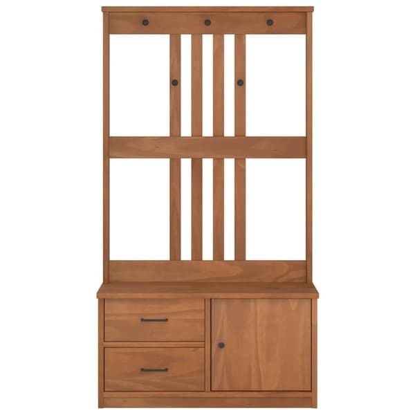 vidaXL Hallin puu SANDENS 87x40x159,5 cm täysi mänty