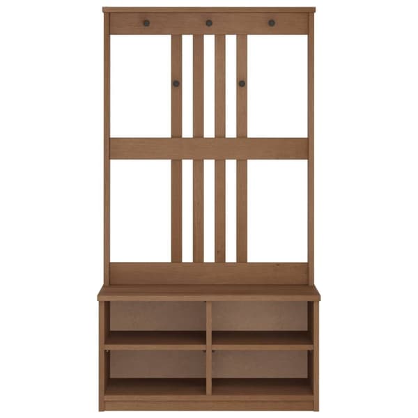 vidaXL Hallin puu SANDENS 87x40x159,5 cm täysi mänty