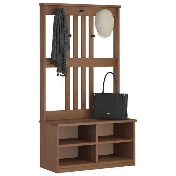 vidaXL Hallin puu SANDENS 87x40x159,5 cm täysi mänty