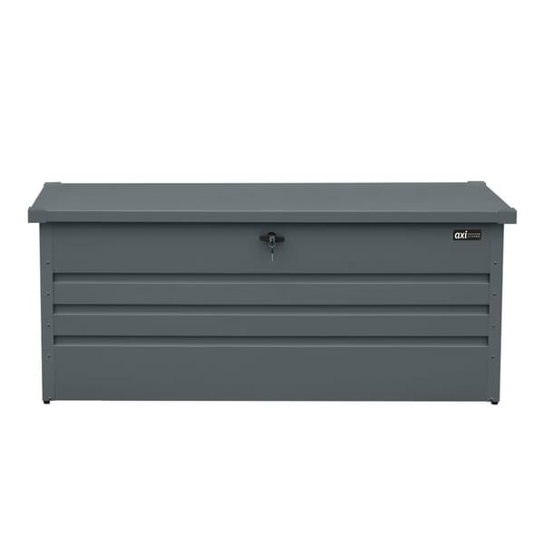 AXI Miles Ulkoiluarkku Metalliarkku Antrasiitti 600 | Puutarha- ja ulkoiluarkku, jossa on pohja ja lukko | Puutarha-arkku / 165 x 70 x 62 cm / 165 x