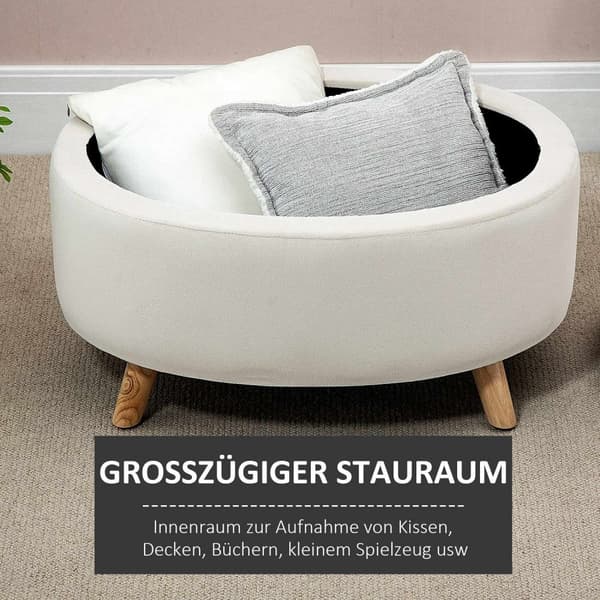 Rootz Oval Velvet Bench - Lagring Stool - Foot Pall - Håller upp till 80 kg - 71 x 51,5 x 42 cm - Stylsk brun design