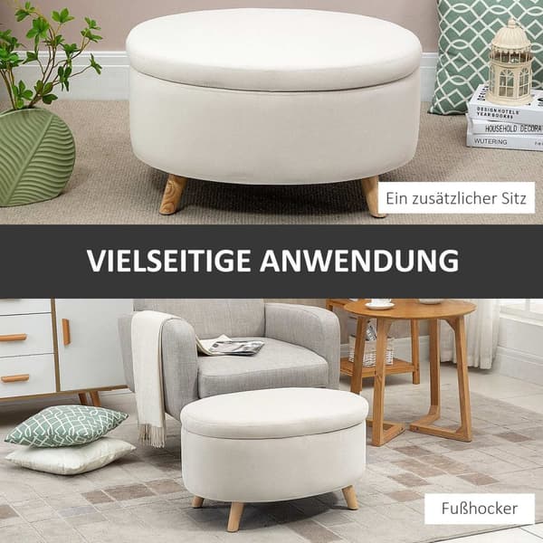 Rootz Oval Velvet Bench - Lagring Stool - Foot Pall - Håller upp till 80 kg - 71 x 51,5 x 42 cm - Stylsk brun design