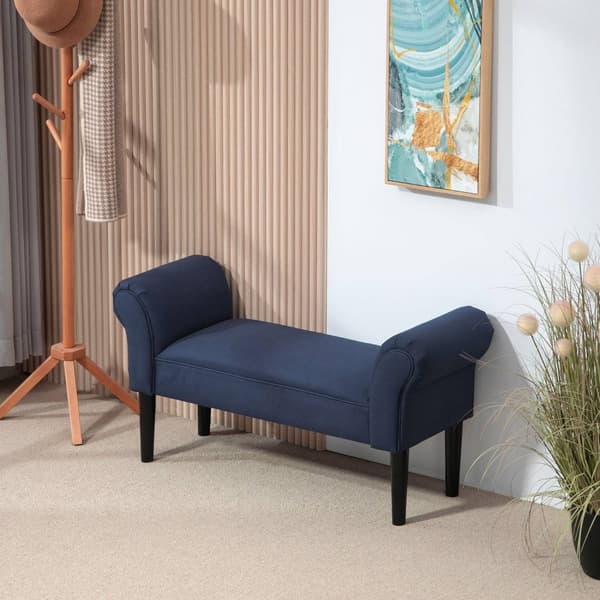 Rootz polstret bænk - polstret sæde - soveværelse bænk - komfort siddepladser - 130 kg kapacitet - 102 cm x 36 cm x 51 cm