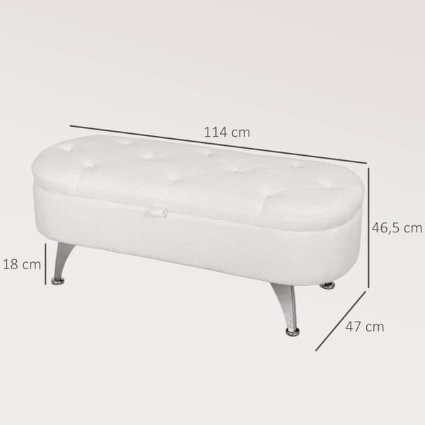 Rootz lagringsbänk - Uppbyggd sittplats - Ottoman Bänk - Handy Storage - 114 cm x 47 cm x 46,5 cm