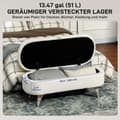 Miniatyrbild 4 av 11: Rootz lagringsbänk - Uppbyggd sittplats - Ottoman Bänk - Handy Storage - 114 cm x 47 cm x 46,5 cm