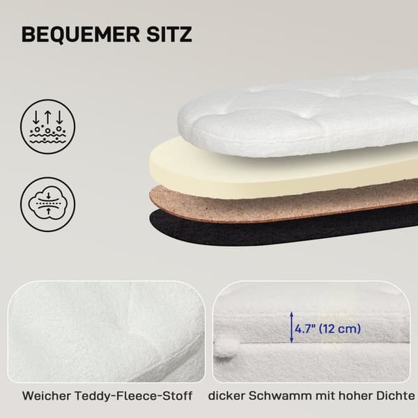 Rootz lagringsbänk - Uppbyggd sittplats - Ottoman Bänk - Handy Storage - 114 cm x 47 cm x 46,5 cm