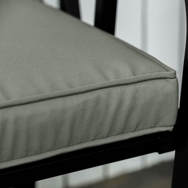 Rootz Irrotettavat puutarhapenkkityynyt - Swing -penkkityynyt - istuintyynyt - korkea mukavuus - 120L x 50W cm x 5H cm - pehmeä harmaa polyesteri
