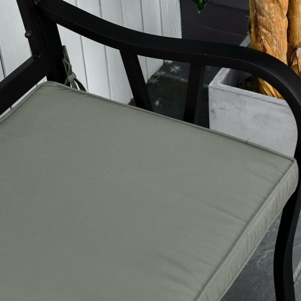 Rootz Irrotettavat puutarhapenkkityynyt - Swing -penkkityynyt - istuintyynyt - korkea mukavuus - 120L x 50W cm x 5H cm - pehmeä harmaa polyesteri