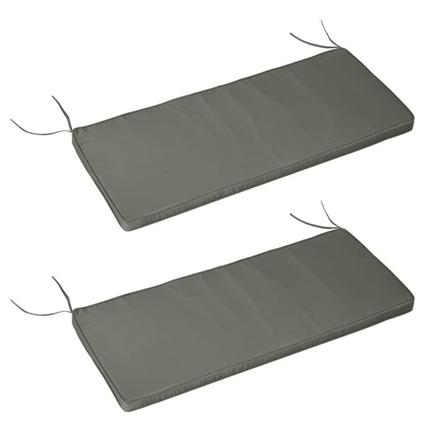 Rootz Irrotettavat puutarhapenkkityynyt - Swing -penkkityynyt - istuintyynyt - korkea mukavuus - 120L x 50W cm x 5H cm - pehmeä harmaa polyesteri