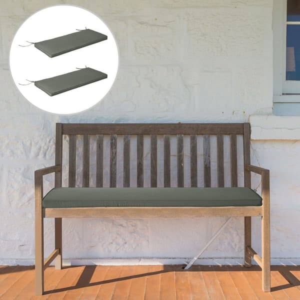 Rootz Irrotettavat puutarhapenkkityynyt - Swing -penkkityynyt - istuintyynyt - korkea mukavuus - 120L x 50W cm x 5H cm - pehmeä harmaa polyesteri