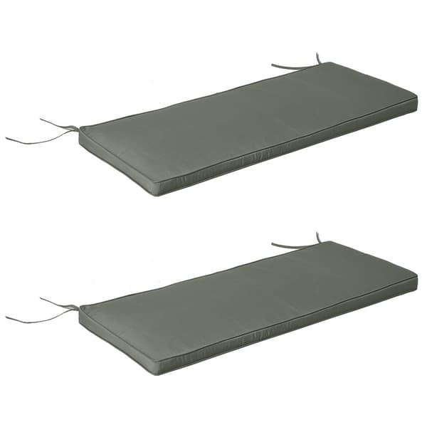Rootz aftagelige havebænkhynder - Swing Bench -puder - Sædepuder - Høj komfort - 120L X 50W cm x 5H cm - Blød grå polyester