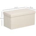 Miniatyrbild 3 av 11: Rootz förvaringsstol bänk - klädd bröst - fotpall - 84L dold förvaring - 76 cm x 38 cm x 38 cm - brun sammet