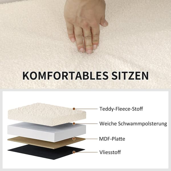 Rootz förvaringsstol bänk - klädd bröst - fotpall - 84L dold förvaring - 76 cm x 38 cm x 38 cm - brun sammet