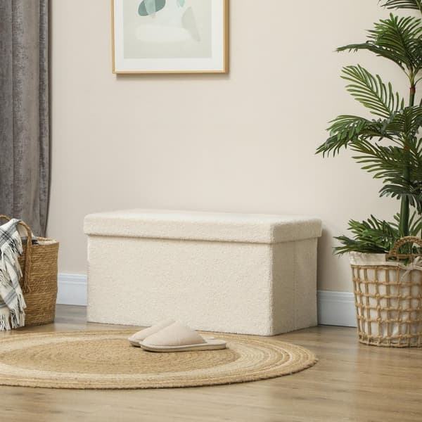 Rootz förvaringsstol bänk - klädd bröst - fotpall - 84L dold förvaring - 76 cm x 38 cm x 38 cm - brun sammet