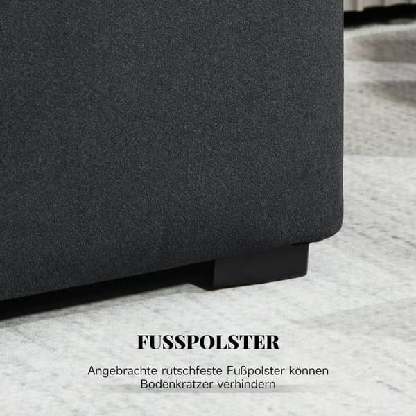 Rootz 3 -bituppsättning förvaringsbänk - Seat Chest - Umpolsted Stools - Space Saver - 75x40x42cm - Grå