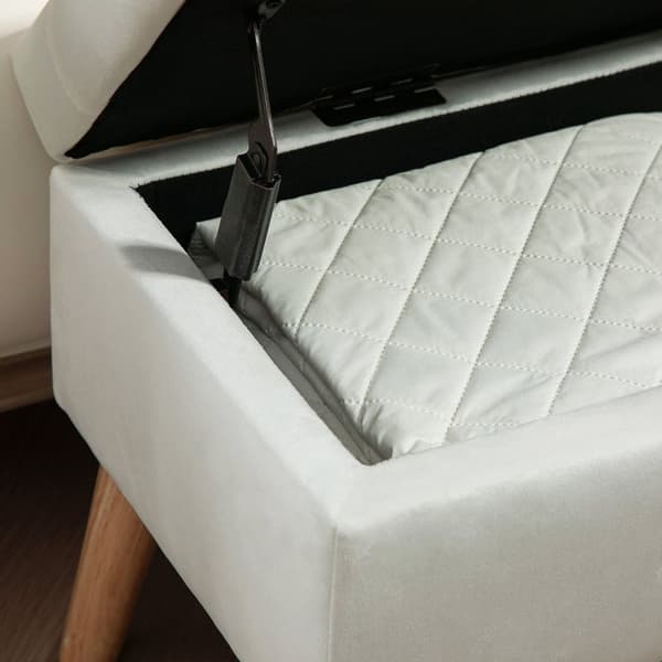 Rootzin verhoiltu penkki säilytystilassa - samettimainen kansi - makuuhuoneen penkki - mukavat istuimet - 80 x 35 x 40 cm
