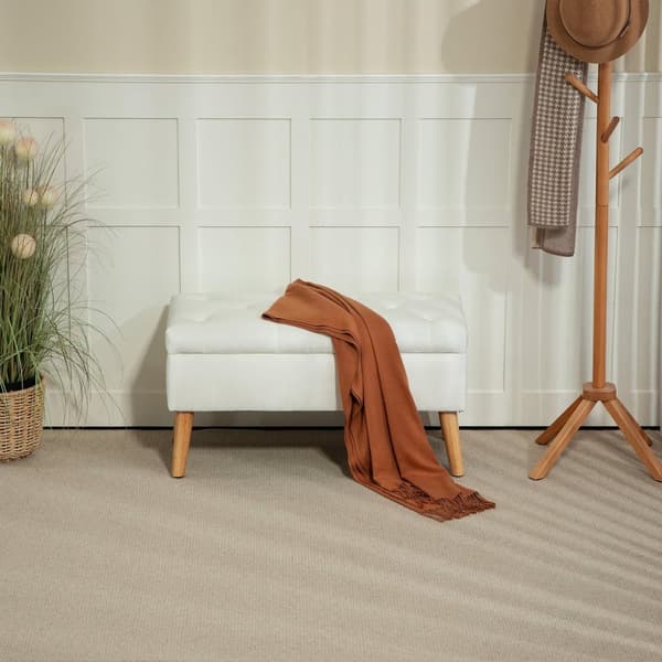 Rootzin verhoiltu penkki säilytystilassa - samettimainen kansi - makuuhuoneen penkki - mukavat istuimet - 80 x 35 x 40 cm