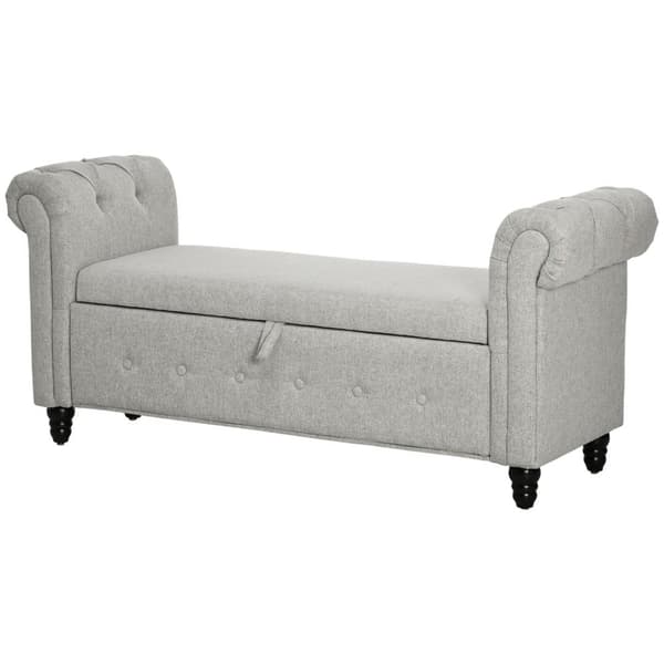 Rootz -säilytyspenkki - penkki rinnassa - liinavaatteet - puiset jalat - lisätty säilytys - 146,5 cm x 49 cm x 72 cm