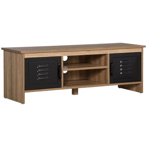 Rootz Industrial TV Bench - TV Furniture - Lowboard med opbevaring - Elegant Wood & Metal - 109 cm x 35 cm x 38 cm