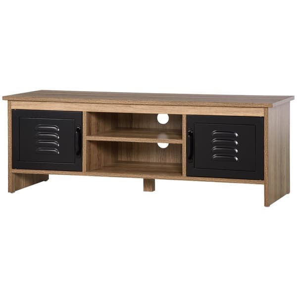 Rootz Industrial TV Bench - TV Furniture - Lowboard med opbevaring - Elegant Wood & Metal - 109 cm x 35 cm x 38 cm