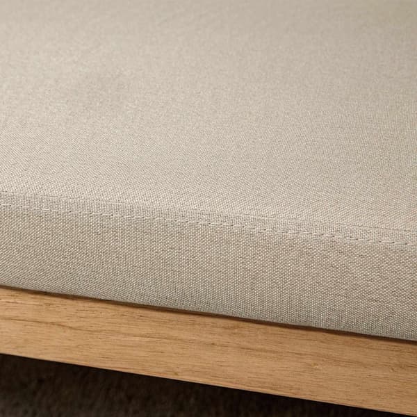 Rootz Bed End Bench - Linen -täckt sittplatser - Rotting Armstödbänk - Komfort sittplatser - 120 cm x 38 cm x 61,5 cm