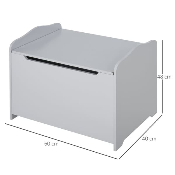 Rootz Toy Box For Children - Storage Chest - Barn Organizer - Pneumatic Support - 60L X 40W X 48H CM